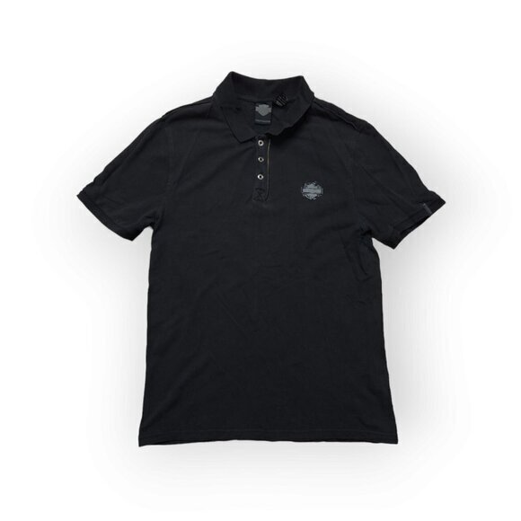 Vintage‎ Harley Davidson Short Sleeve Polo Shirt 1/4 Button Mens Medium - Picture 1 of 8